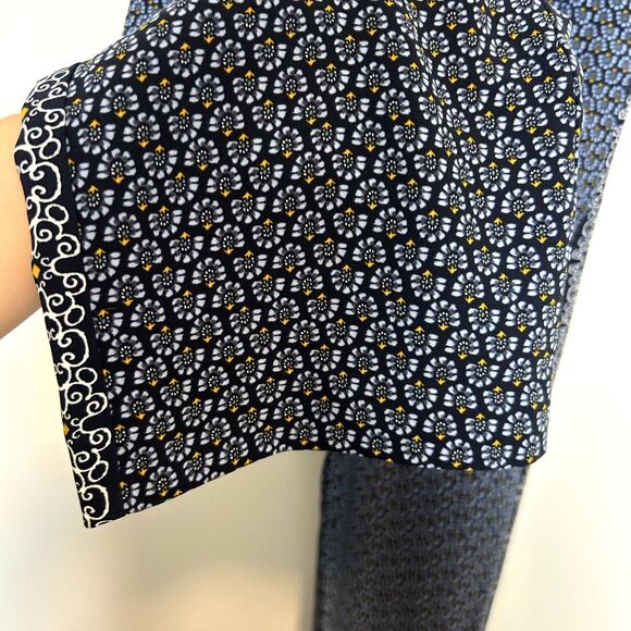 Ann Taylor LOFT Womens Pants Size Medium Elastic-waist Blue Yellow Casual Spring - Picture 9 of 13